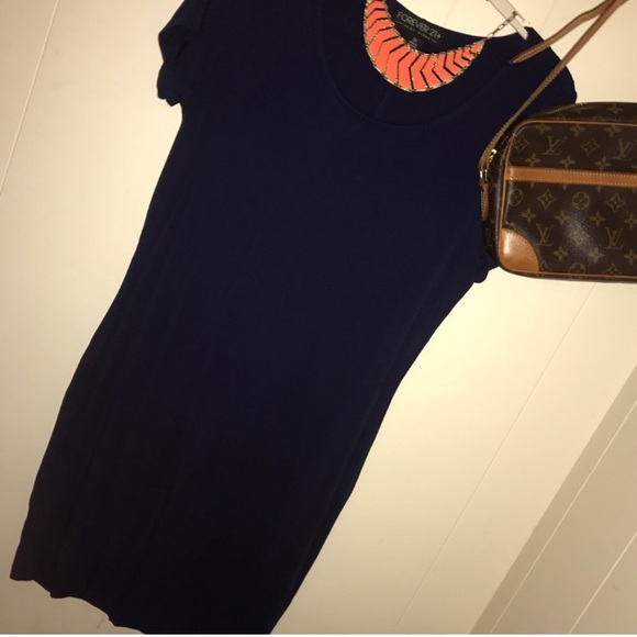 Forever 21 Plus 1x Navy Stretch T-Shirt Dress - Picture 2 of 7
